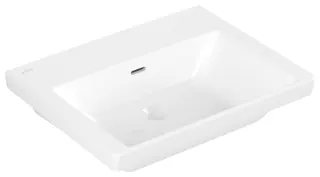 Villeroy & Boch Waschtisch Subway 3.0 600x470mm re-eckig m. ÜL. Unterseite geschliffen Weiß Alpin