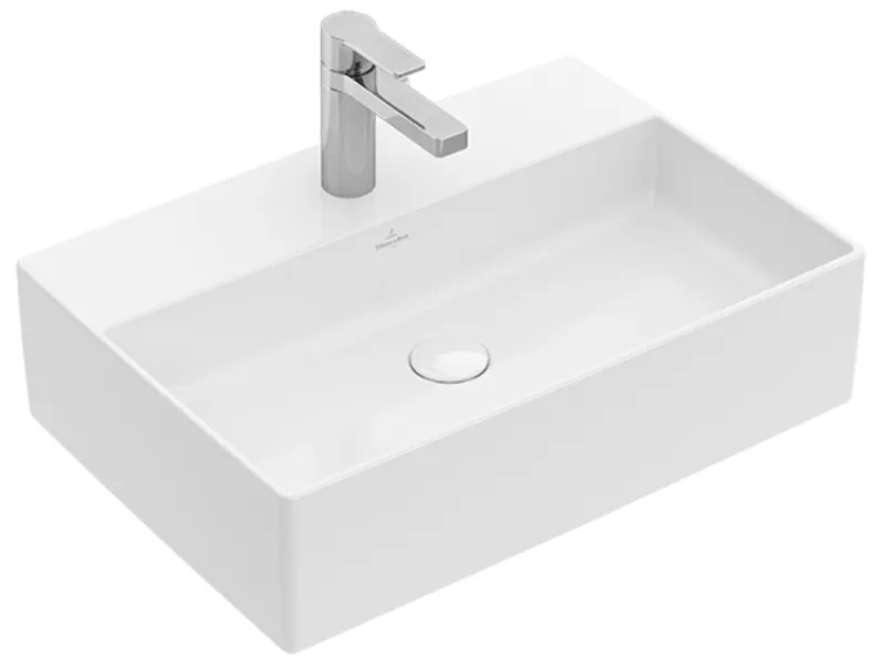 Villeroy & Boch AufsatzWT Memento 2.0 498x420mm re-eckig 1HL. m. ÜL. Pure Black cplus
