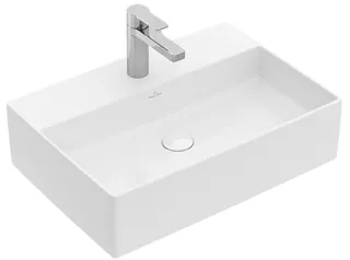 Villeroy & Boch AufsatzWT Memento 2.0 498x420mm re-eckig 1HL. m. ÜL. Pure Black cplus