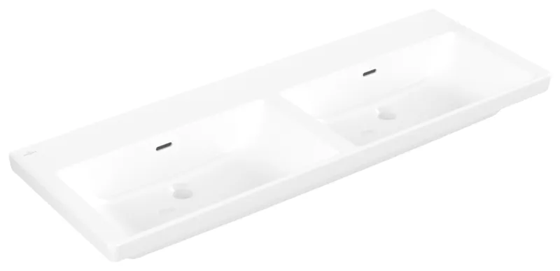 Villeroy & Boch Schrank-Doppelwaschtisch Subway 3.0 1300x475mm Rechteck m. ÜL. Weiß Alpin