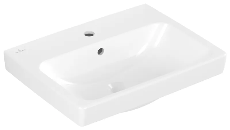 Villeroy & Boch Waschtisch Architectura 550x420mm re-eckig 1HL. m. ÜL. Weiß Alpin AntiBac cplus