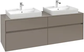 Villeroy & Boch WTUS Collaro C02400 1600x548x500mm 4 Ausz. für 2 Waschtisch Volcano Black