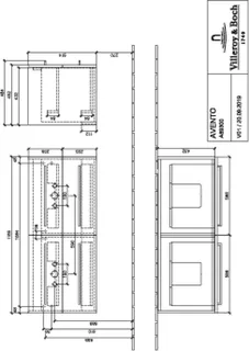 Villeroy & Boch WTUS Avento A89300 1180x514x484mm 4 Ausz. Waschtisch m.tig Brilliant White – Bild 3