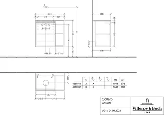 Villeroy & Boch WaschbeckenUS Collaro 600x548x380mm 1trg. A:li Waschbecken links Marine Blue – Bild 3