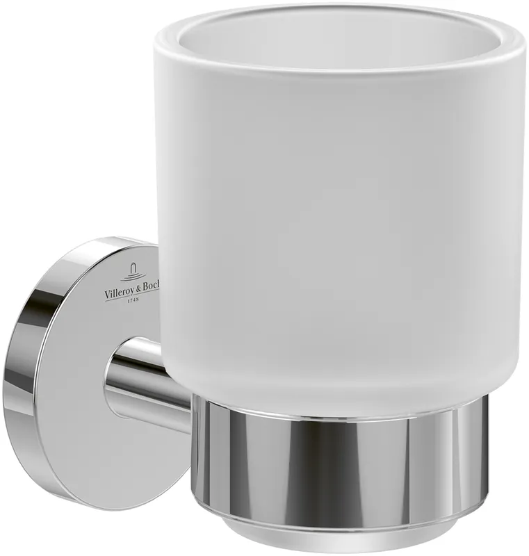 Villeroy & Boch Glashalter Elements - Tender 74x100x96mm Brushed Nickel Matt