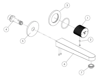 Steinberg Waschtisch-Wand-Einhebelmischer 171 1814 3 S, schwarz – Bild 4