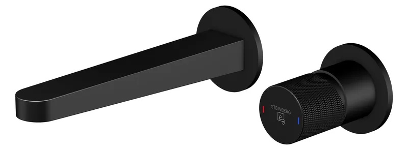 Steinberg Waschtisch-Wand-Einhebelmischer 171 1814 3 S, schwarz