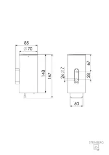 Steinberg Wand-Seifenspender 480 8000 BN, brushed nickel