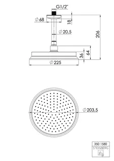 Steinberg Kopfbrausenset 350 1580, chrom – Bild 2