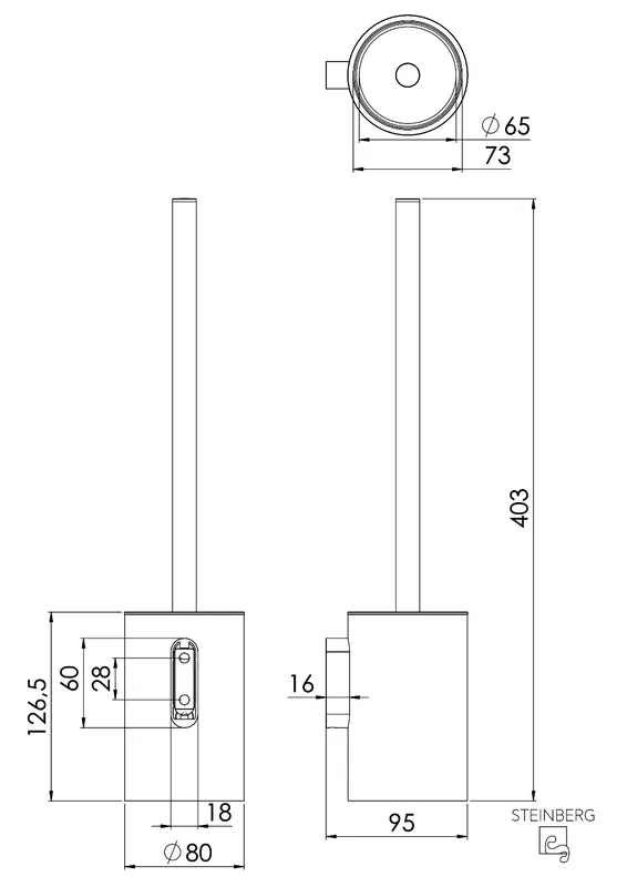 Steinberg Bürstengarnitur 480 2900 S, schwarz