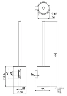 Steinberg Bürstengarnitur 480 2900 S, schwarz