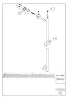 Steinberg Brausestange mit Gleiter 100 1623 BN, brushed nickel – Bild 2