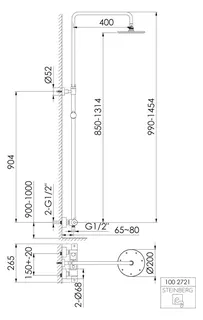 Steinberg Duschsystem 100 2721 W, weiß – Bild 1