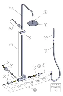 Steinberg Duschsystem 100 2721 W, weiß – Bild 2