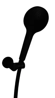 SCALIDO-Wannen-Brauseset A24 rund Hand- brause rund 3S, Schlauch/Halter schwarz
