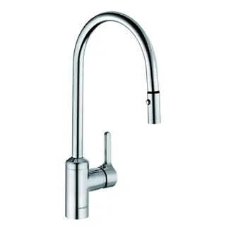sanibel Spültischarmatur S4-BSC A24 DN15 seitlich/hoher C-Auslauf/Brause verchr.