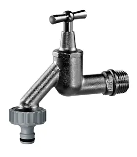 comfort-Auslaufventil m Knebel Schlauchanschl DN 15 (1/2") matt vc