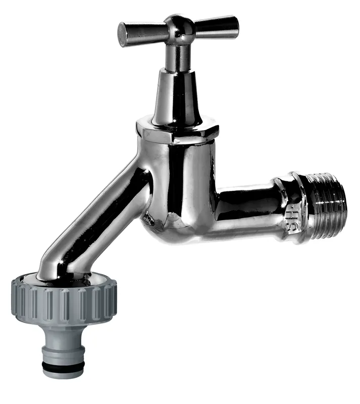 comfort-Auslaufventil m Knebel Schlauchanschl DN 20 (3/4") verchromt