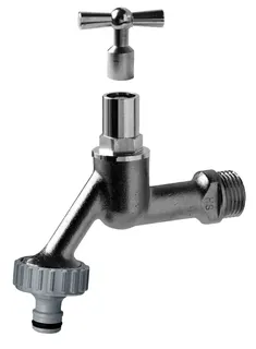 comfort-Auslaufventil mit Steckschl. SA, Oberteil DN 15(1/2") matt vc