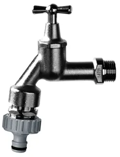 comfort-Auslaufventil HD mit RB & SA, RV DIN DVGW DN 15 (1/2") matt vc