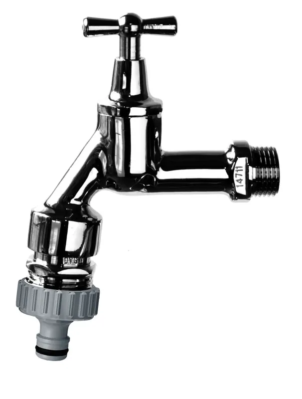 comfort-Auslaufventil HD mit RB und SA, RV DIN DVGW DN 15 (1/2") verchr