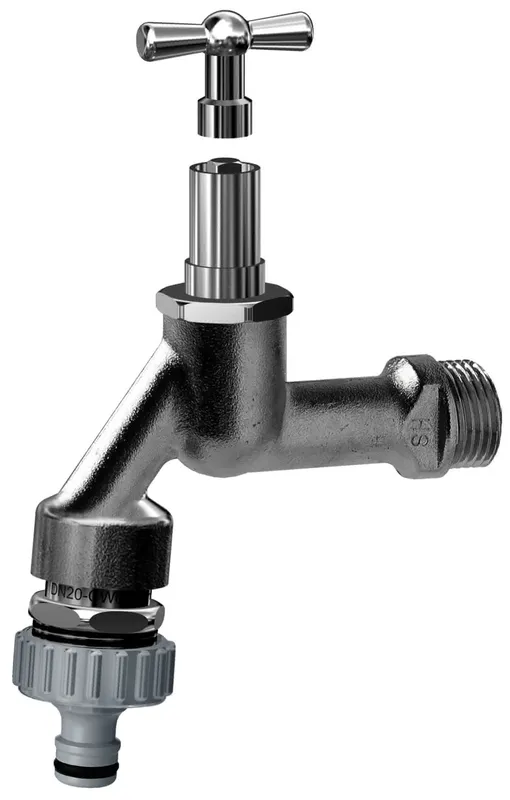 comfort-Auslaufventil HD Steck- schl RB und SA, RV DN 15 (1/2") matt vc