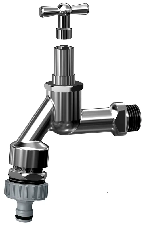 comfort-Auslaufventil HD Steck- schl RB und SA,RV DN 15 (1/2") verchr