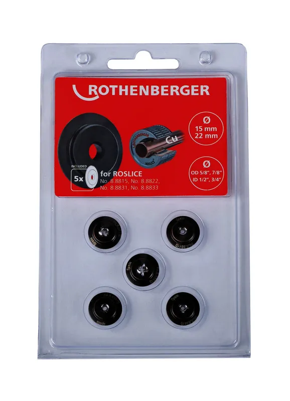 Schneidrad für ROSLICE 15 und 22mm, 5/8 und 7/8", 5 Stück