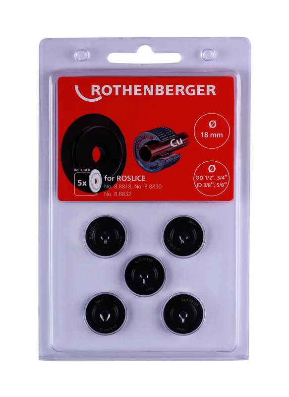 Schneidrad für ROSLICE 18mm, 1/2-3/4", 5 Stück