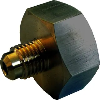 Flaschenadapter, W21,8 Links x1/4"SAE M