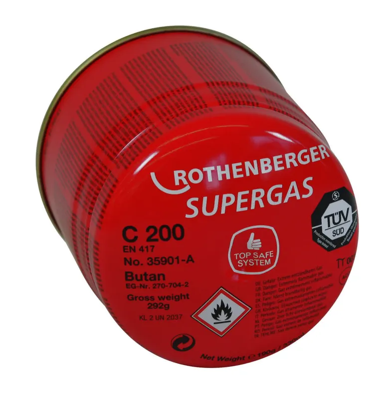 Gaskartusche C200 A, mit Sicherheitssystem