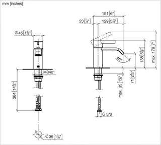 Dornbracht Waschtisch-Einhandbatterie ohne Ablaufgarnitur IMO 33521671 Chrom – Bild 5