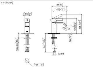Dornbracht Waschtisch-Einhandbatterie ohne Ablaufgarnitur IMO 33525671 Schwarz matt – Bild 5