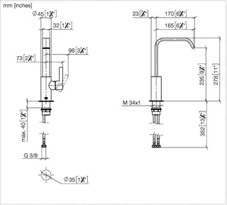 Dornbracht Waschtisch-Einhandbatterie mit hohem Auslauf IMO 33526671 Chrom – Bild 3