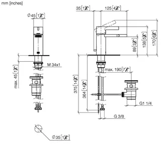 Dornbracht Bidet-EHM mit Ablaufgarnitur IMO 33600671 Chrom gebürstet – Bild 4
