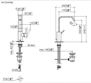 Dornbracht Waschtisch-Einhandbatterie mit hohem Auslauf IMO 33528671 Chrom – Bild 4