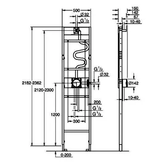 GROHE Duschrahmen Rapido 103993 Element für Mono Brausen UP-Installation – Bild 5