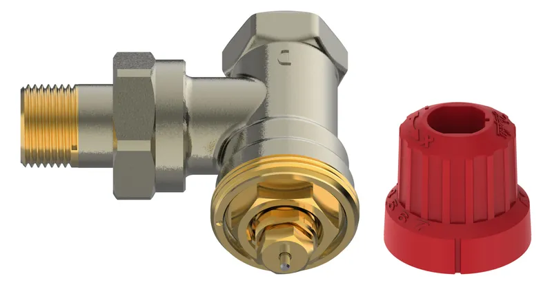Danfoss M30 Ventilgehäuse MIO 10 M30x1,5, R 3/8, Eck, matt vernickelt