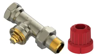 Danfoss M30 Ventilgehäuse MIO 15 M30x1,5, R 1/2, Durchgang, matt vernicke