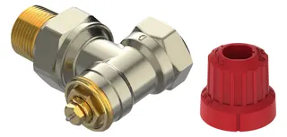 Danfoss M30 Ventilgehäuse MIO 20 M30x1,5, R 3/4, Eck, matt vernickelt