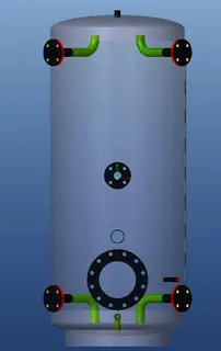 Danfoss Pufferspeicher PSS 1000, RSt 37- Mit Wärmedämmung aus EPS,PN 6
