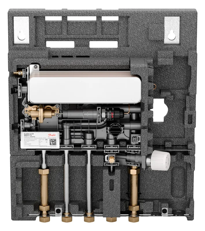 Danfoss Wohnungsstation EvoFlat 4,0 W2 E für Trinkwasserwärmung, 10 bar, 95C