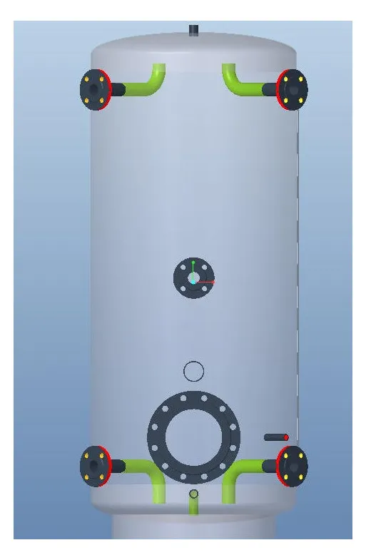 Danfoss Pufferspeicher PSS 2000, RSt 37- Mit Wärmedämmung aus EPS,PN 6