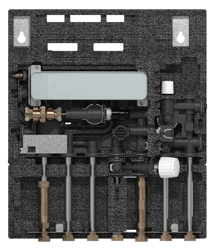 Danfoss Wohnungsstation EvoFlat 4,0 F2 E für Heizkörper, 10 bar, 95C