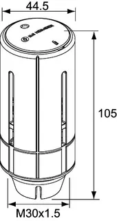 HEIMEIER Th.-Kopf Halo-B Danfoss-RA Set Behördenmodell mit eingebauten Fühler
