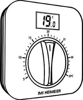 HEIMEIER DS1-L V2 Raumthermostat 230 V, Unterputzmontage, LCD-Bildschirm – Bild 2