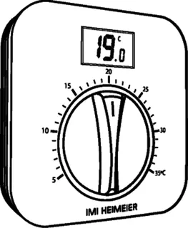 HEIMEIER DS1-L V2 Raumthermostat 230 V, Unterputzmontage, LCD-Bildschirm – Bild 3