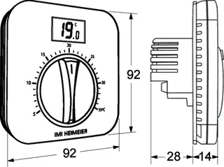 HEIMEIER DS1-L V2 Raumthermostat 230 V, Unterputzmontage, LCD-Bildschirm – Bild 5