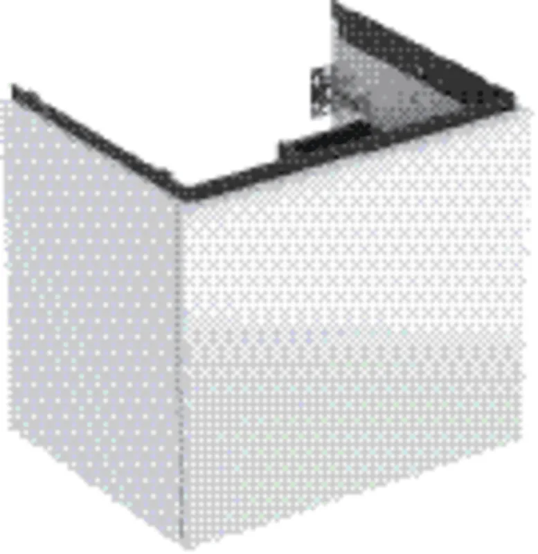 Waschtisch-US 592x541x475mm design4YOU, K: weiß hgl, F: Glas weiß