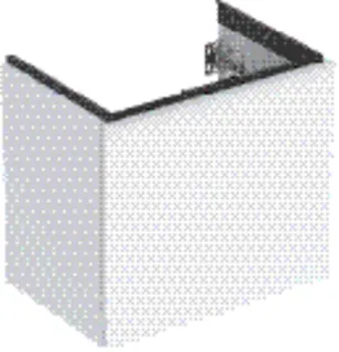 Waschtisch-US 592x535x415mm, verkürzt design4YOU, weiß hochglanz – Bild 2